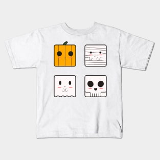 Cute Halloween Square Pack Kids T-Shirt